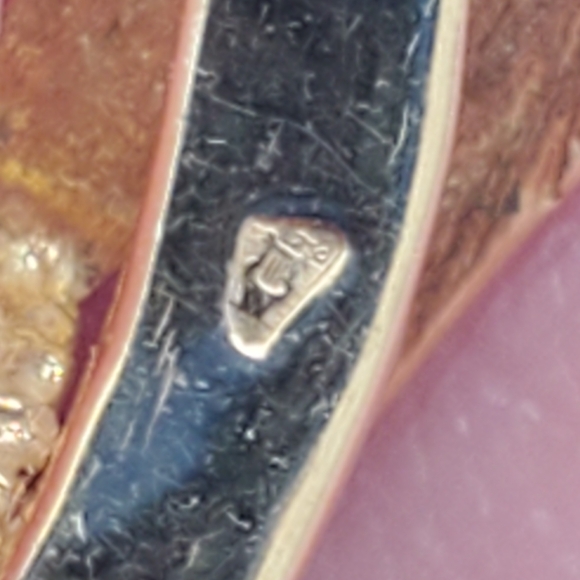 18k Yellow Gold Blue Topaz Diamond Pendant - Picture 8 of 11